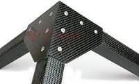 1" Square Tube Carbon Fiber Gusset 3D 90&deg; Corner