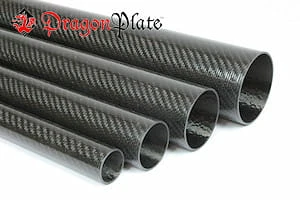 1.25/" OD 48/" long Roll Wrapped Carbon Fiber Tube Twill Weave Gloss Finish