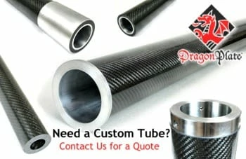 25mm x 23mm x 1000mm 2 Carbon Fiber Tubes 3K Roll Wrapped 100% Carbon Fiber Tube Glossy Surface - Tubes 2 