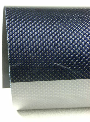 Twill Weave Carbon/Kevlar (Blue) Veneer