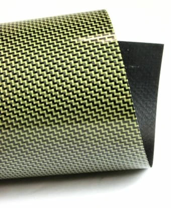 Twill Weave Carbon/Kevlar (yellow) Veneer