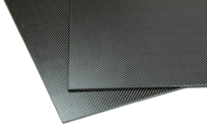 Two Sided Matte Quasi-isotropic Carbon Fiber Sheet ~ 1/8" x  6" x  6"