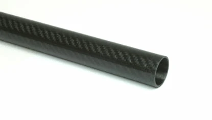 Carbon Fiber Roll Wrapped Twill Tube ~ 1" ID x 48", Gloss Finish