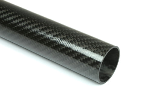 Carbon Fiber Roll Wrapped Twill Tube ~ 1.25" ID x 48", Gloss Finish