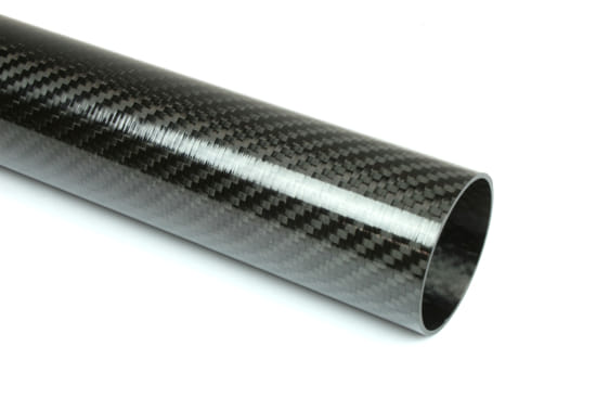 Carbon Fiber Roll Wrapped Twill Tube ~ 1.75" ID x 24", Gloss Finish