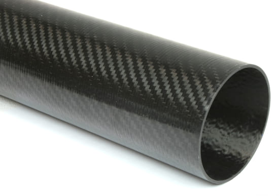 Carbon Fiber Roll Wrapped Twill Tube ~ 3.25" ID x 24", Gloss Finish