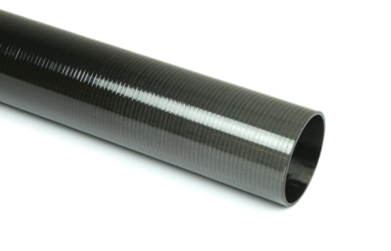 Carbon Fiber Roll Wrapped Uni Tube ~ 1.375" ID x 24", Gloss Finish