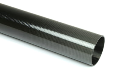 Carbon Fiber Roll Wrapped Uni Tube ~ 1.375" ID x 48", Gloss Finish