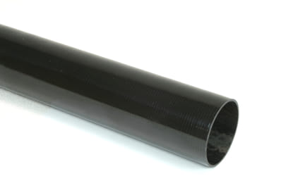 Carbon Fiber Roll Wrapped Uni Tube ~ 1.5" ID x 24", Gloss Finish