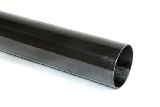 Carbon Fiber Roll Wrapped Uni Tube ~ 2" ID x 24", Gloss Finish