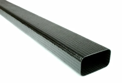 Braided Carbon Fiber Rectangular Tubing ~ 2" x 1" x 48"