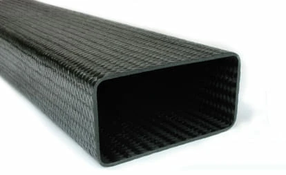 Braided Carbon Fiber Rectangular Tubing ~ 2" x 4" x 48"