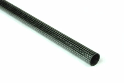 Braided Carbon Fiber Round Tubing ~ 0.5" ID x 24"