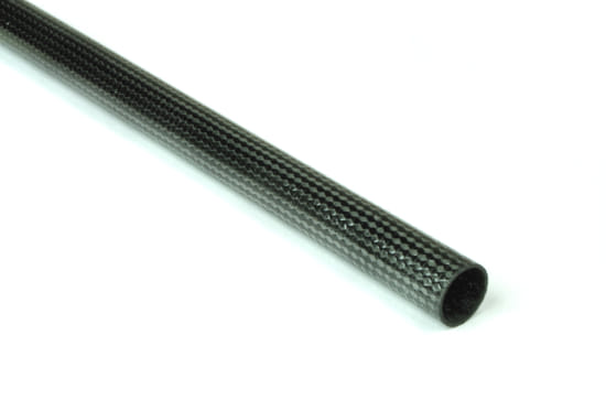 Braided Carbon Fiber Round Tubing ~ 0.5" ID x 48"