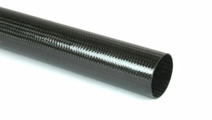 Braided Carbon Fiber Round Tubing ~ 1.125" ID x 24"