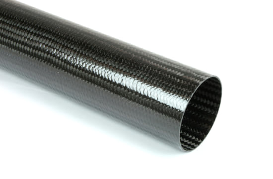 Braided Carbon Fiber Round Tubing ~ 1.375" ID x 24"