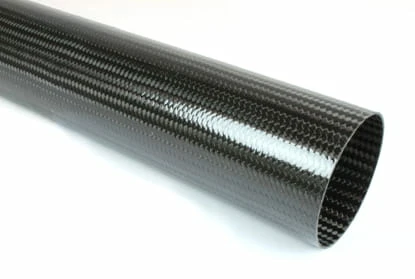 Braided Carbon Fiber Round Tubing ~ 3.25" ID x 24"