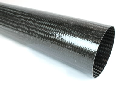 Braided Carbon Fiber Round Tubing ~ 4" ID x 48"