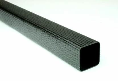 Braided Carbon Fiber Square Tubing ~ 1" x 1" x 24"
