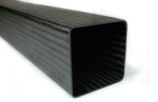 Braided Carbon Fiber Square Tubing ~ 3" x 3" x 48"