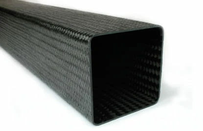 Braided Carbon Fiber Square Tubing ~ 3" x 3" x 96"