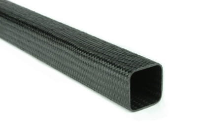 Braided EconomyTube™ Carbon Fiber Square Tubing ~ 0.75" x 0.75" x 24"