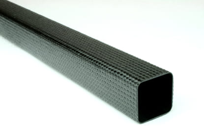 Braided EconomyTube™ Carbon Fiber Square Tubing ~ 1" x 1" x 24"