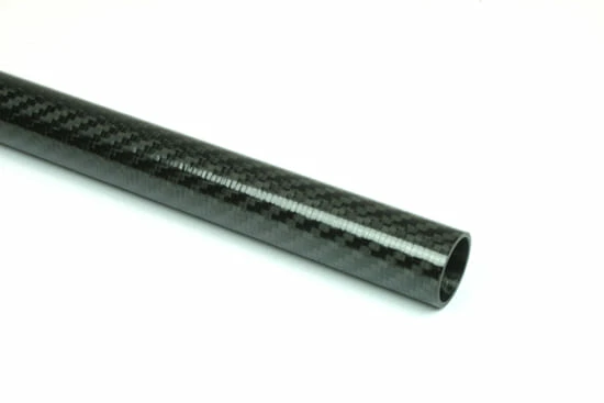 Picture of Carbon Fiber Roll Wrapped Twill Tube ~ 0.875" ID x 72", Gloss Finish