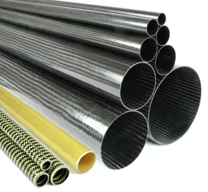 Braided Carbon Fiber and Kevlar Round Tubes