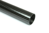 Picture of Carbon Fiber Roll Wrapped Twill Tube ~ 1.25" ID x 24", Gloss Finish