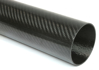 Picture of Carbon Fiber Roll Wrapped Twill Tube ~ 3" ID x 24", Gloss Finish