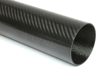 Picture of Carbon Fiber Roll Wrapped Twill Tube ~ 3.25" ID x 72", Gloss Finish