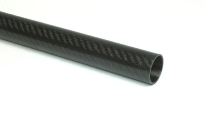 Carbon Fiber Roll Wrapped Twill Tube ~ 1.0625" ID x 96", Gloss Finish