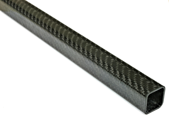Carbon Fiber Roll Wrapped Twill Square Tube ~ 0.75" ID x 0.75" ID x 96"