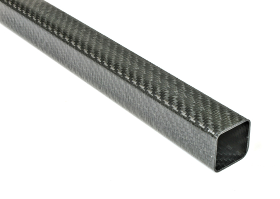 Carbon Fiber Roll Wrapped Twill Square Tube ~ 1" ID x 1" ID x 96"